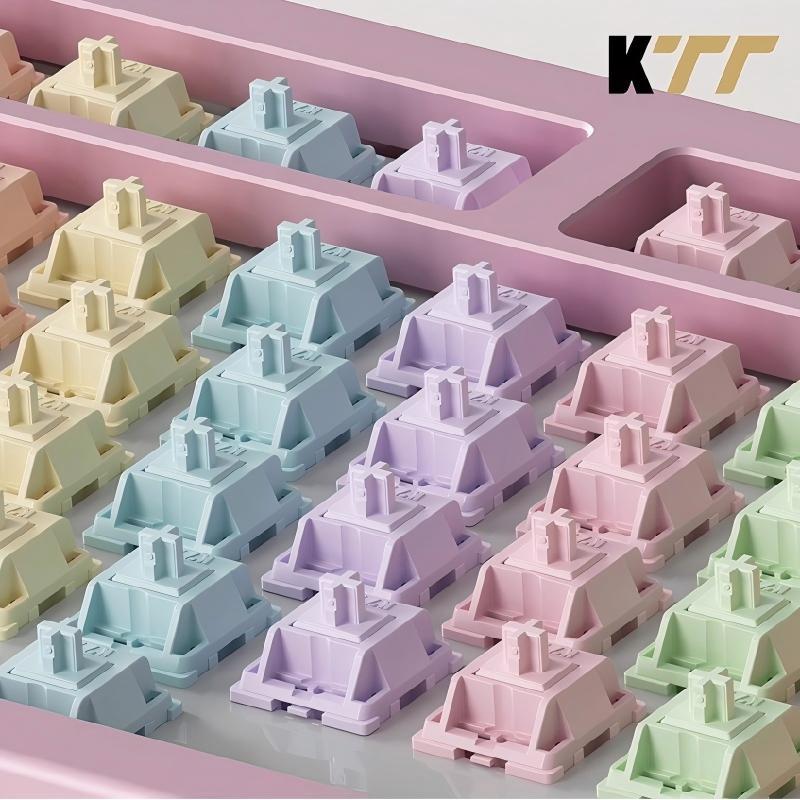 In-Stock Ktt Macaron Series Linear Profile Switches Mechanical Keyboard DIY Customization 5-Pin