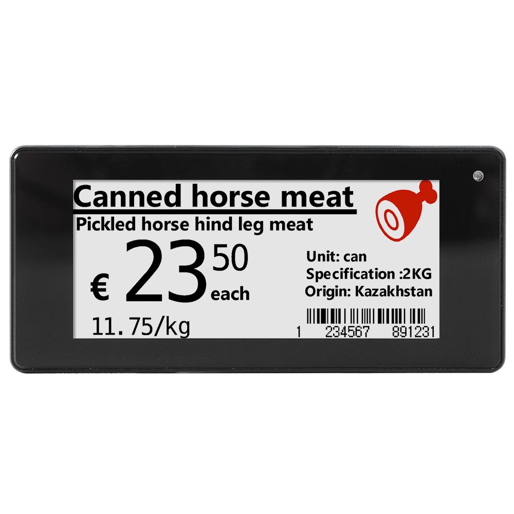 2.66 Digital Label Network Version Ink Screen Digital Price Tag Shelf Smart Label Supermarket Black and White Price Tag
