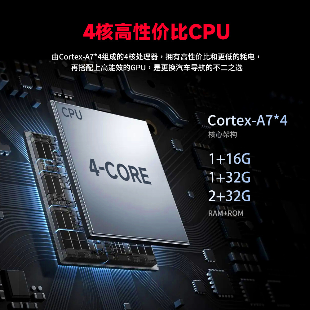 Cross-border dedicated to Android central control screen portable car navigation all-in-one HD intelligent interconnected GPS car navigation