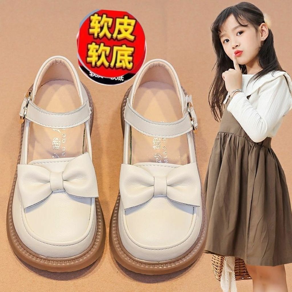 Girls' Campus Soft Sole Fashionable Princess Shoes 2025 Spring New Children's Single Leather Shoes for Little Girls and Older Children Performance