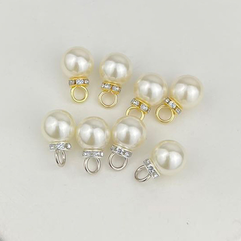 Factory Wholesale Abs High-Gloss Pearl Pendant Wedding Gift Bag Imitation Pearl Pendant Clothing Accessories Decorative Zipper Puller