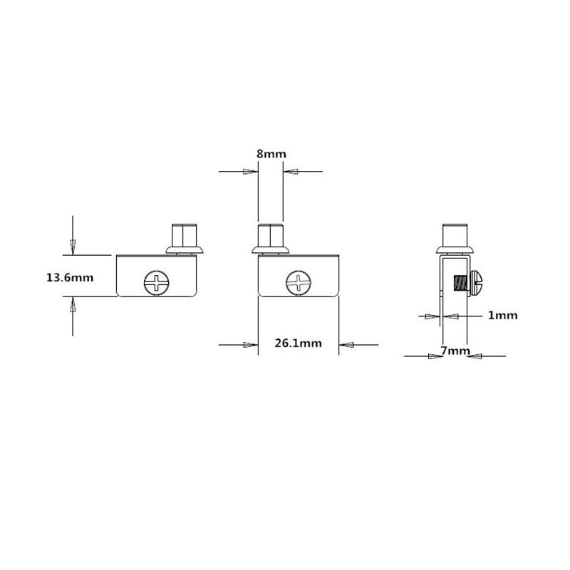Simple acrylic hinge hinge plexiglass small door clip upper and lower hinge