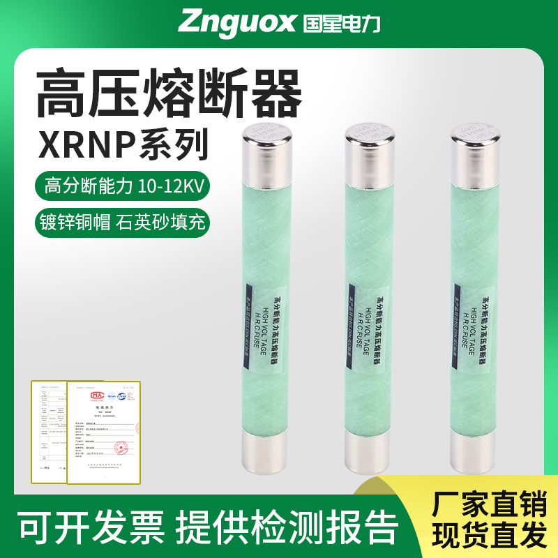 Высоковольтный предохранитель Xrnp1-10/12кВ 0.5A 1A 2A Высокая разрывная способность Токограничивающий трансформаторный предохранитель