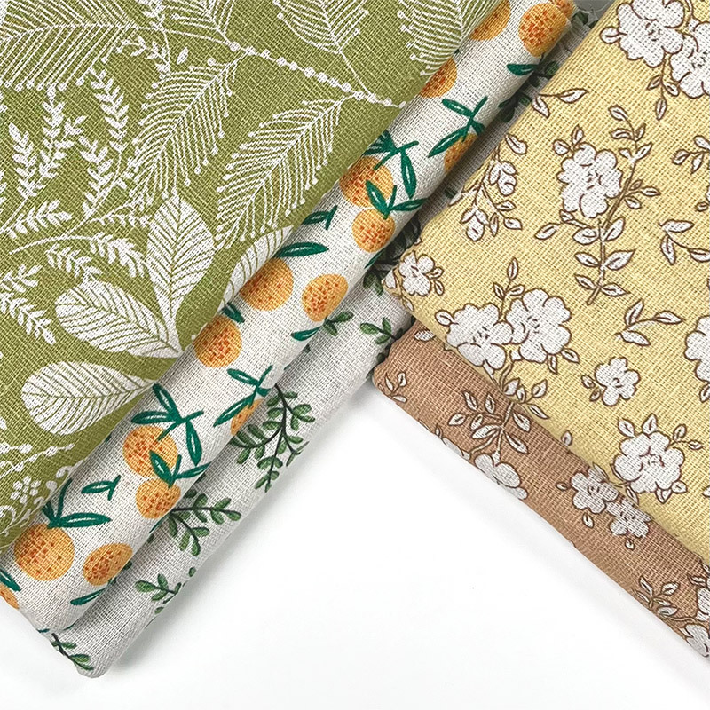 [In Stock m price] Pastoral small floral cloth floral cloth cotton linen fabric tablecloth sofa cover cloth curtain fabric