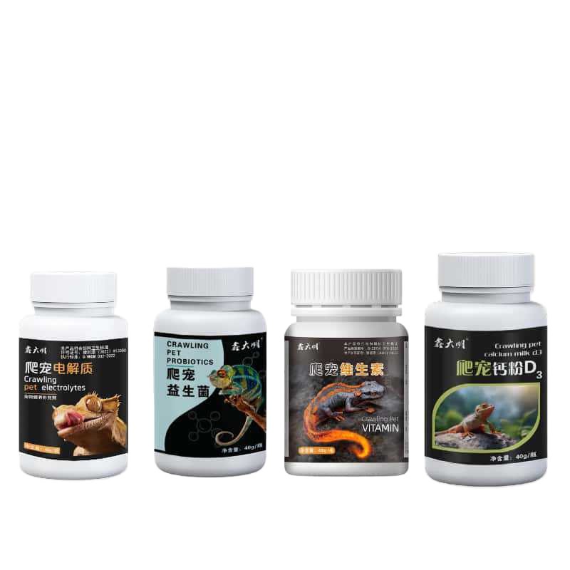 Reptile Calcium Powder D3 Probiotics Vitamins Electrolytes Tortoise Bearded Dragon Lizard Vitamins Vitamin Ba Gecko Eyelashes