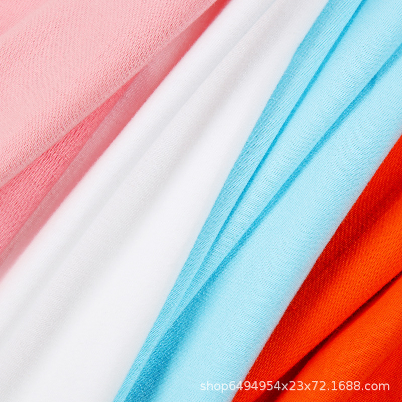 Wholesale children's T-shirt summer cotton short sleeve round neck pure white primary school students kindergarten graduation class clothes advertising