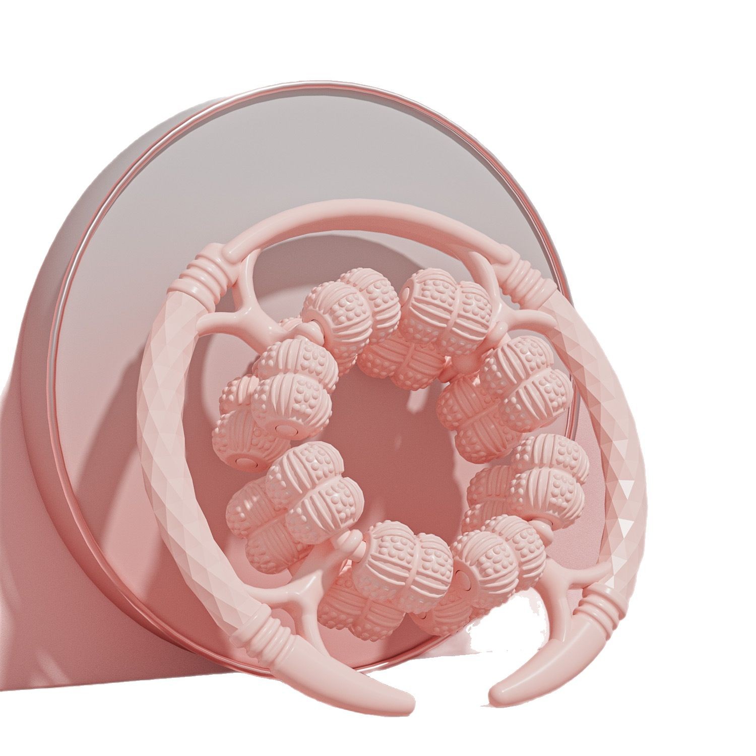 Fully wrapped and upgraded 32-wheel ring massager roller leg clamp massager to dredge meridians and relax leg muscles