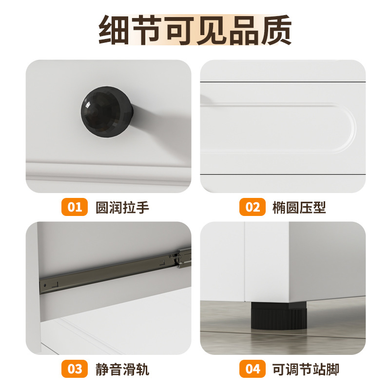 Steel Metal Children's Bedside Table Mother and Baby Supplies Storage Drawer Cabinet Baby Sideboard Multi-Dustproof Formaldehyde-Free