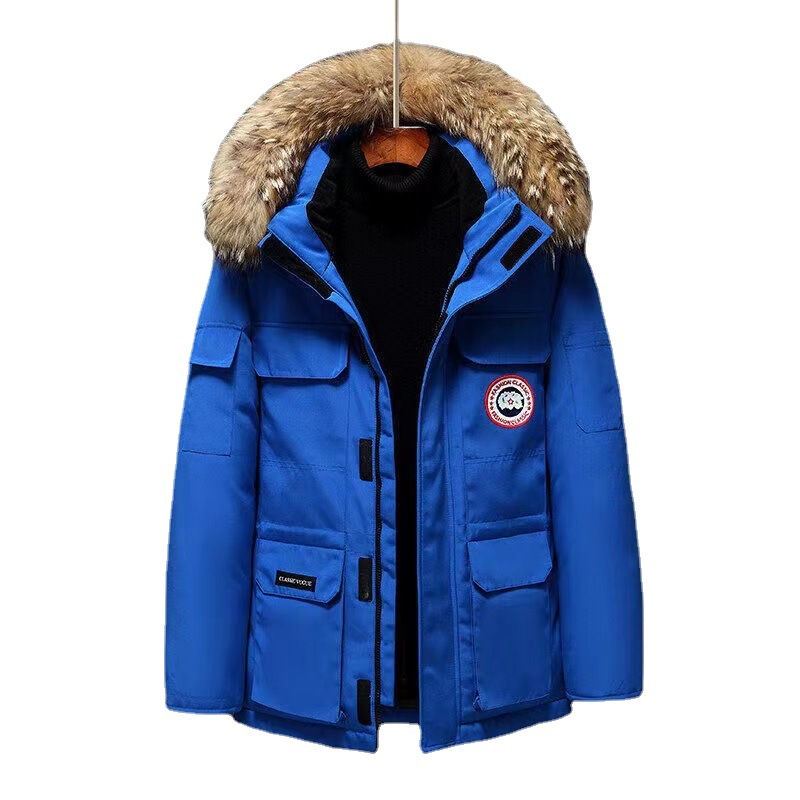 2024 New down Jacket Winter Men's Mid-Length Couple Outdoor Thickened Workwear Warm and Coldproof Jacket Trendy