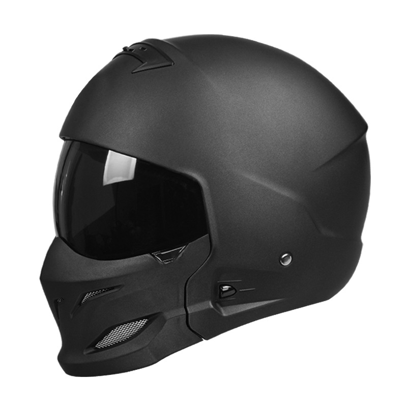 Retro Motorcycle Helmet Full-Face Electric Motorcycle Men's and Women's Safety Helmet Winter All-Season Scorpion Helmet Combination Half Helmet