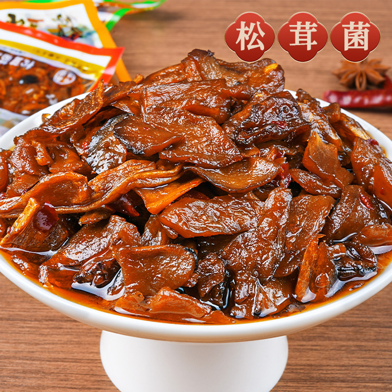 A generation of fragrant mushroom chicken fir fungus ready-to-eat boletus pine fungus mushroom mushroom snack oil chicken fir fungus Yunnan