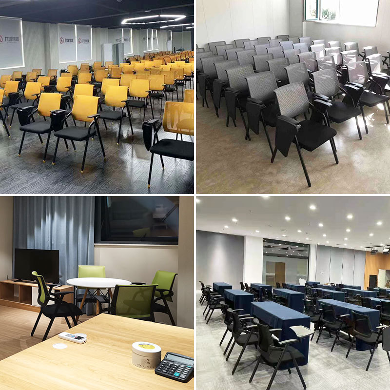 Training Chair with Writing Board Classroom Chair Table and Chair Integrated Conference Room Office Chair Folding Conference Chair with Table Board
