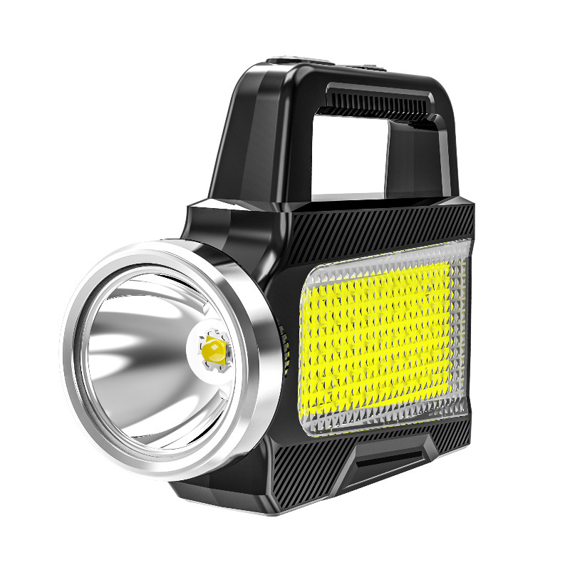 Flashlight Solar Strong Light Rechargeable Black Technology Super Long Standby Travel Camping Site Integrated Searchlight