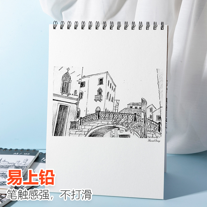 Cross-Border Kidsren's Picture Book Sketch Book Art Graffiti Oil Painting Style Coil Thickeneded A3A4 Acrylic Painting Sketch Book
