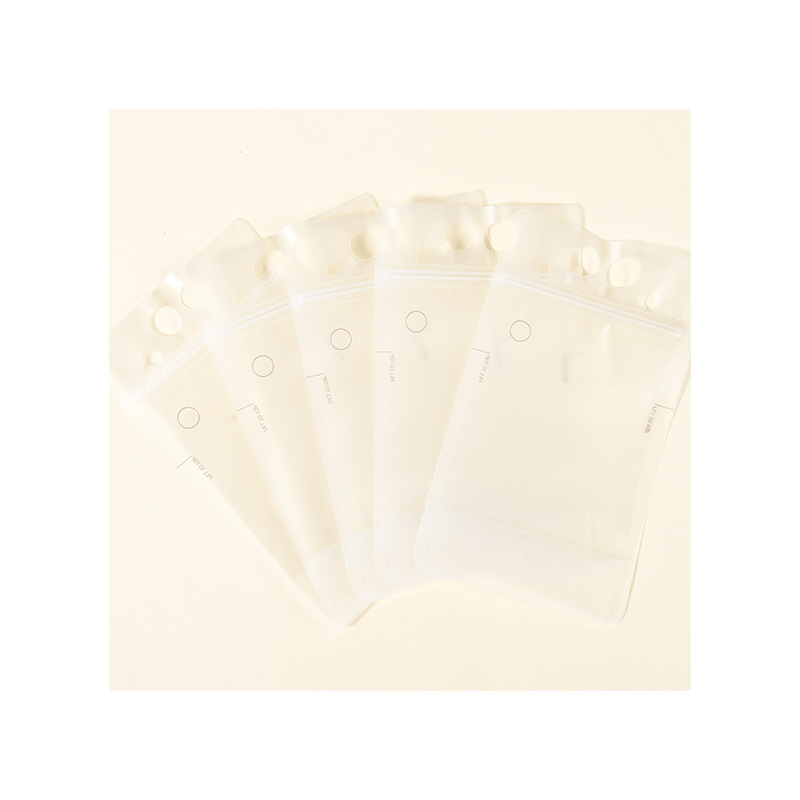 Transparent Beverage Coffee Bag Double Zipper Self-Standing Ziplock Bag Beverage Bag Juice Packaging Soy Milk Drink Bag Ready for Sale
