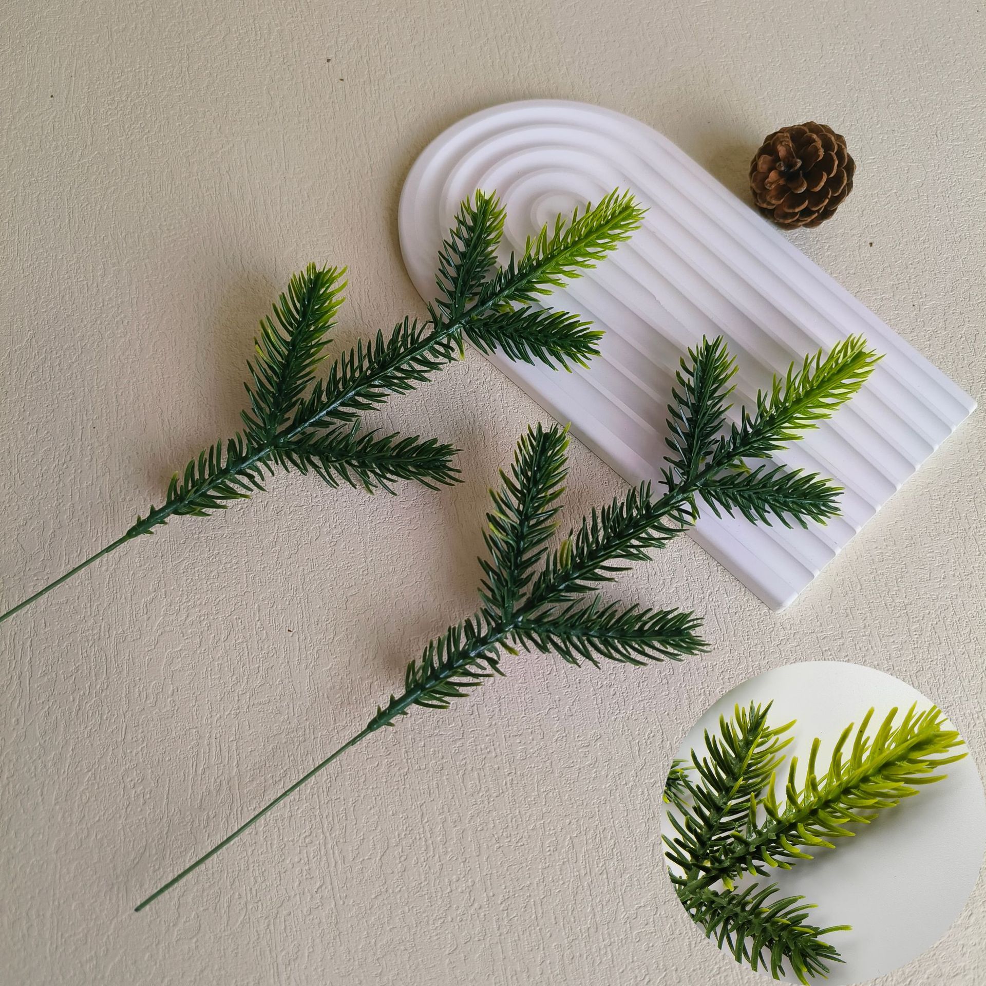 Трёхмерная рождественская ёлка, двусторонние иглы, фотосъёмка, ветки сосны, декорации, имитация растительных листьев