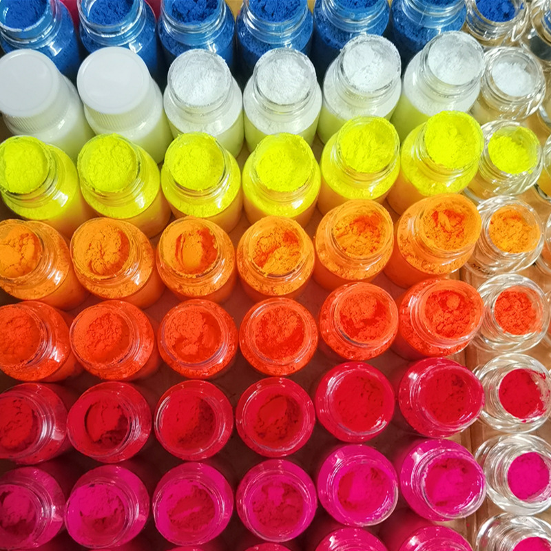 12 Color High Brightness Phosphor Oily High Temperature Resistant Phosphor Barbie Pastel Color Toner Glitter Pigment Fluorescent