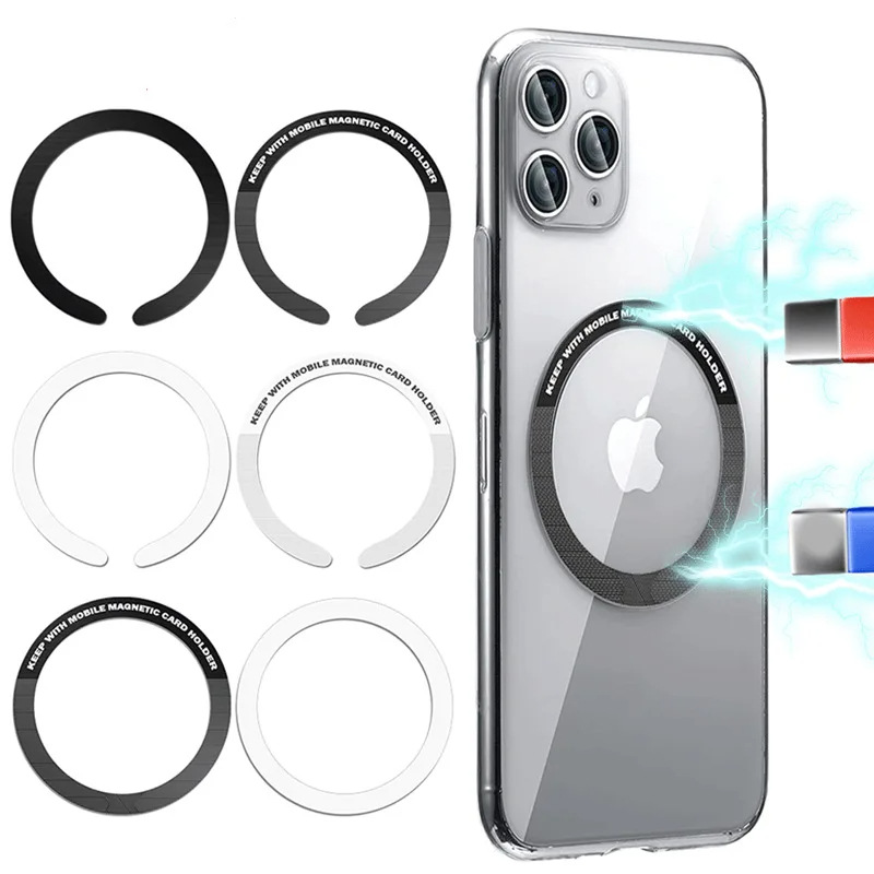 Оптовая продажа беспроводной магнитной зарядки, Magsafe зарядная магнитная задняя наклейка, автомобильный магнит, ультратонкое магнитное кольцо, железная пленка