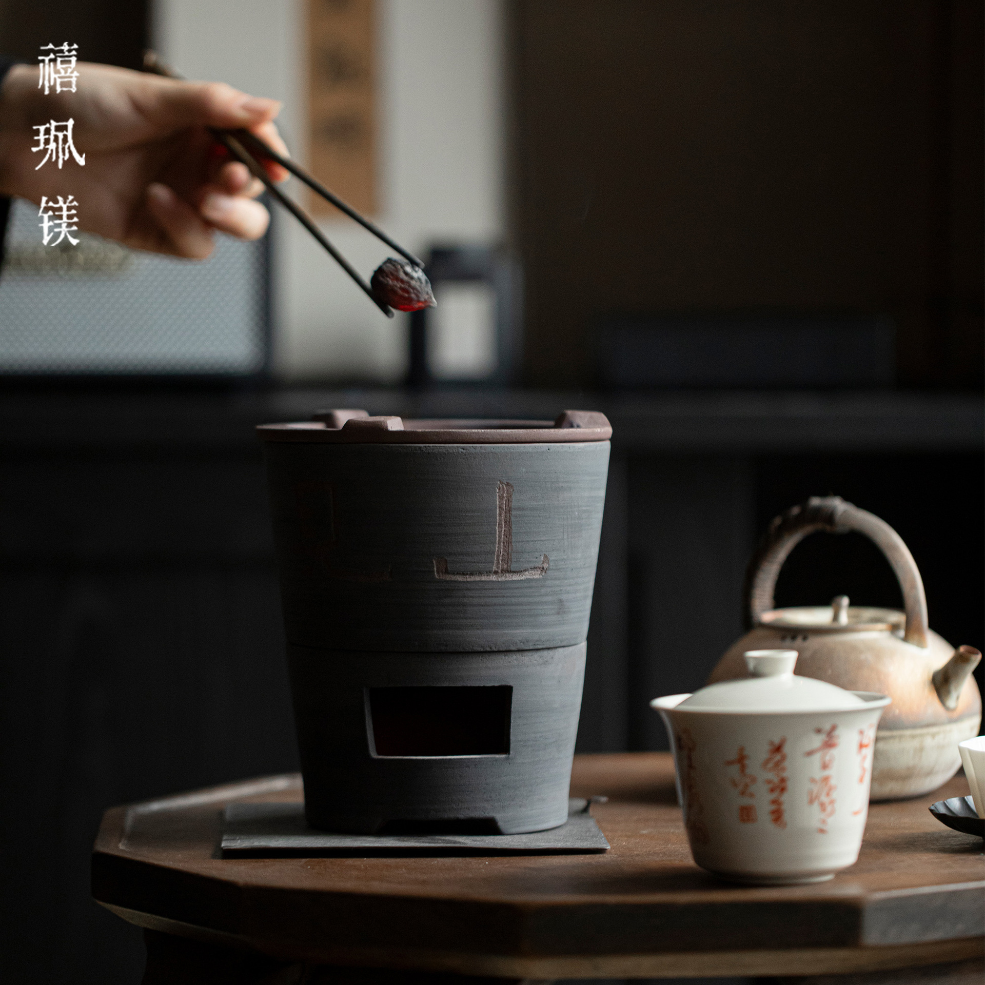 Xiepei Magnesium New Chinese Style Desktop Atmosphere Small Carbon Stove Kung Fu Tea Set Air Stove Ceramic Mud Stove Water Stove Carbon Stove