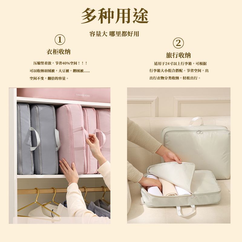 Travel Storage Bag, Compressed down Jacket, Portable Clothing Storage Bag, Travel Luggage Organizer Bag