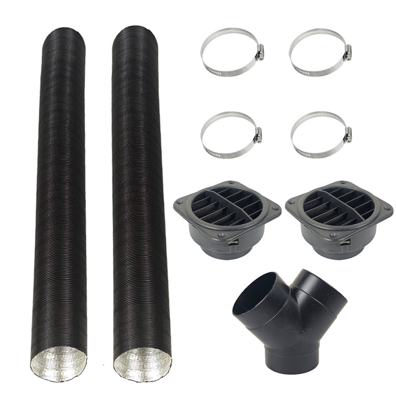 Parking heater cross-border accessories air outlet duct flat air outlet 75mmY type combined guide air outlet aluminum foil pipe