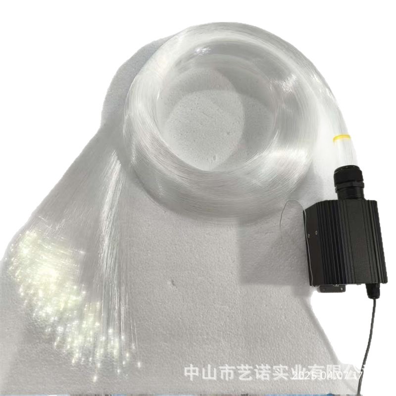 20W Starry Sky Ceiling Set Breathing Flashing Fiber Optic Machine 0.75mm 600 Fiber Optic Small Package Rgbw Starry Sky Light