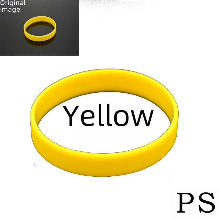 In Stock Pure Color Blank Aperture Without Logo Silicone Bracelet Size 202*12*1.9 mm