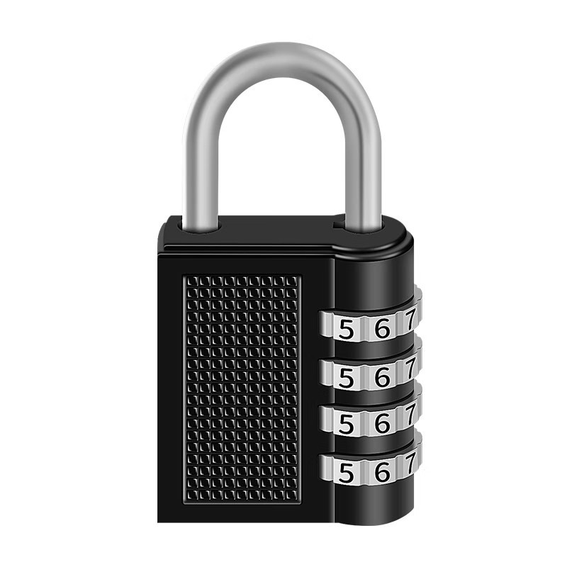 in stock 4 digit combination lock padlock gym warehouse door anti-theft lock metal outdoor large wardrobe padlock
