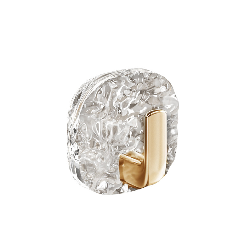 Glacier Pattern Punch-Free Strong Adhesive Bathroom Toilet Door Coat Hook Wall Hanging Clothes Storage Hook Sticky Hook