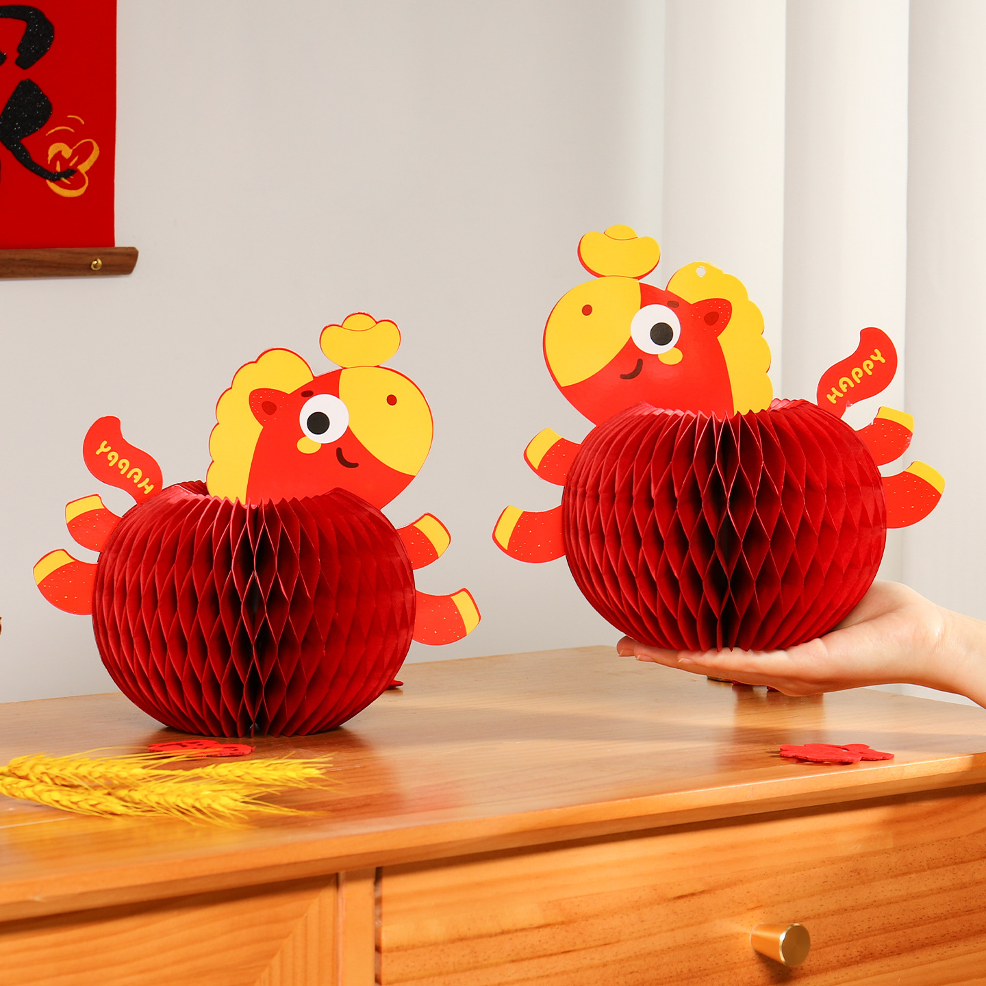 Фигурки на Новый год 2026 года Лошади, новогодние украшения, праздничные предметы для настольного декора, благословения на весенний фестиваль