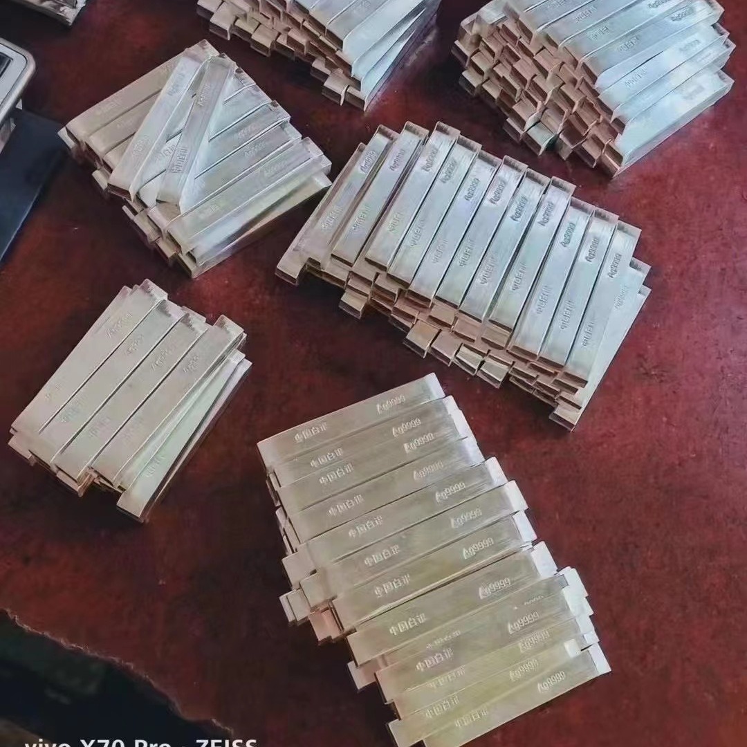 9999 Silver Material Sterling Silver Silver Bar Wholesale Investment Silver Bar Appreciation Collection Silver Silver Jewelry DIY Original Silver Material