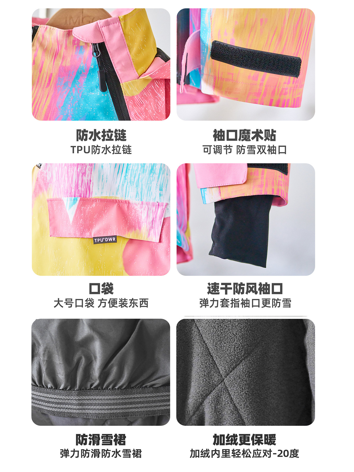 [Autumn Whisper Snow Suit] Imgo Children's 3L Windproof and Waterproof Ski Suit Girls' Warm Ski Suit and Pants Set