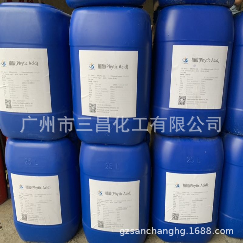 Guangzhou Has a Large Supply of High-Purity Phytic Acid, Inositol Hexaphosphate, Industrial Grade, for Metal Surface Treatment