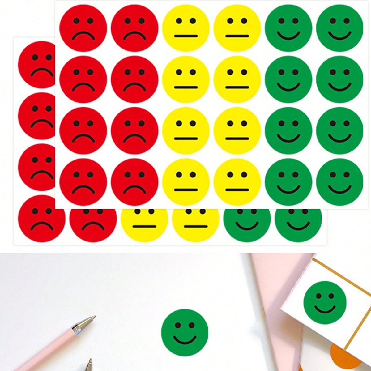 Smiley Face Stickers Happy Cross-Border Emotional Expression/Sad Smiley Face Stickers Kidsren's Reward Stickers Collection Stickers
