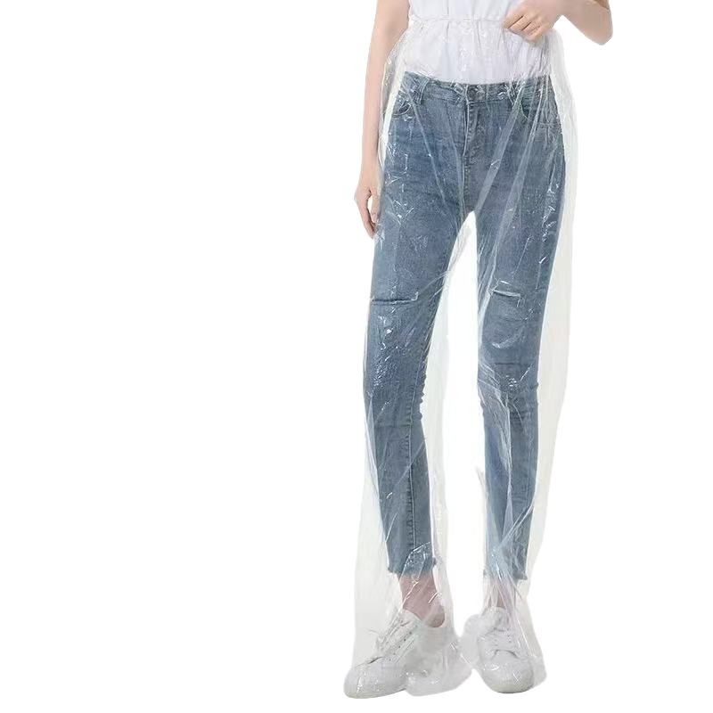 Disposable Thickened Foot Bag Rain Pants Long Men's and Women's Ride Drifting Waterproof Split suit Takeaway Travel Rain Pants