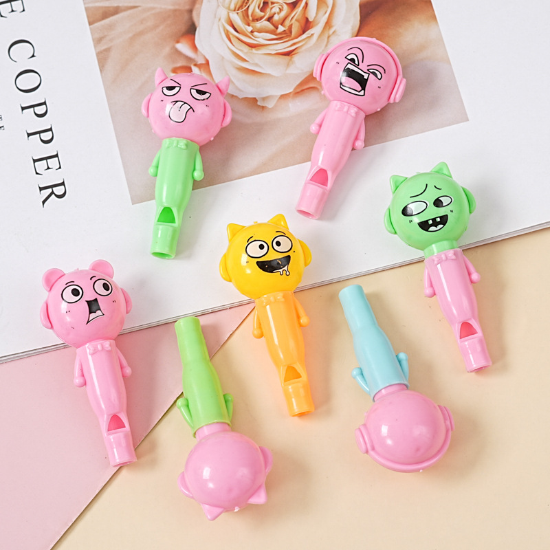 Cartoon Various Expressions Whistle Children's Cheering Toys Children's Gifts Street Stalls Cross-Border Toys Wholesale Manufacturers Direct Sales