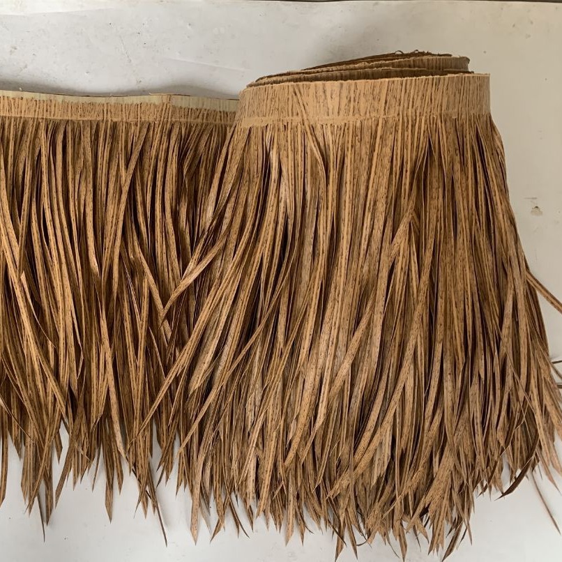 Simulated Thatch Tiles Pe Flame Retardant Outdoor Pavilion Roof Decoration Fake Furry Farmhouse Special Manufacturer Wholesale in Stock