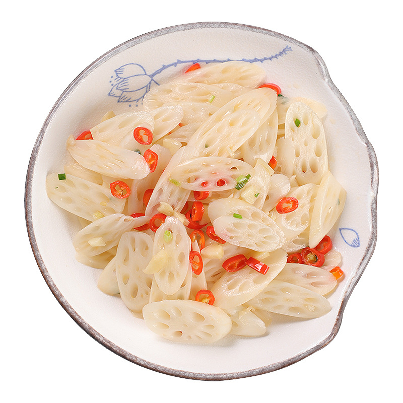 Honghu Special Stir-fried Lotus Root Tip 400g Non-cutting Stir-fried Cold Food Lotus Root Slices Stir-fried Instant Stir-fried Lotus Root Tip Batch