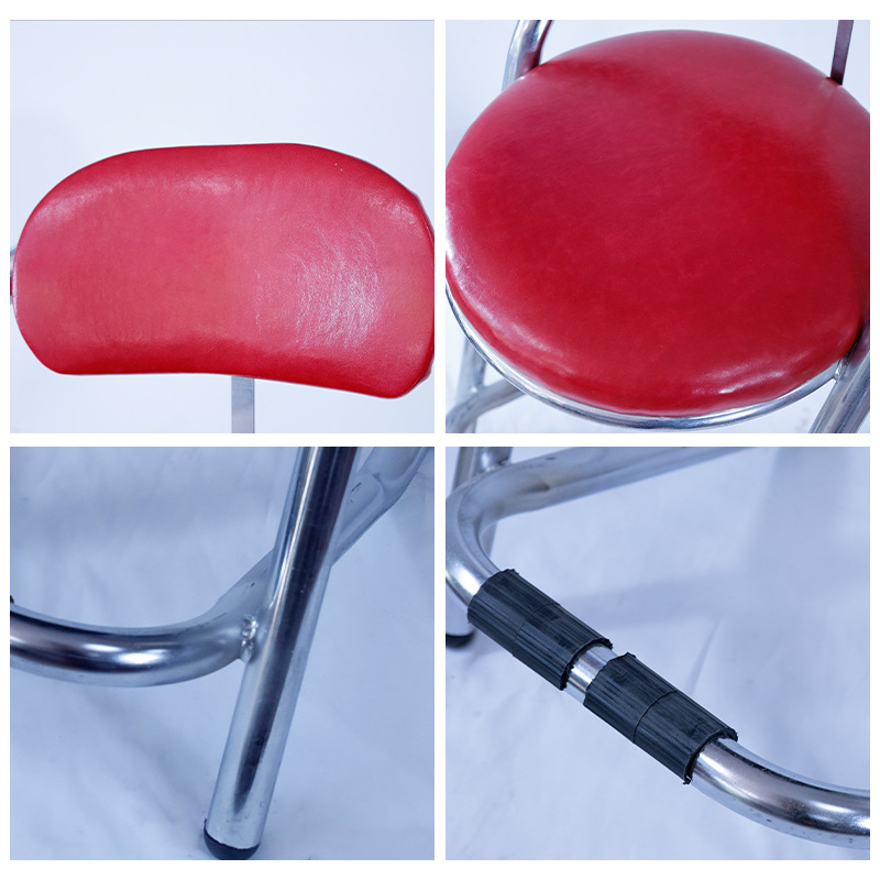 Customized Processing Pu Leather Game Console Chair Anime Video Game City Stainless Steel Metal Single Backrest High Chair Stool