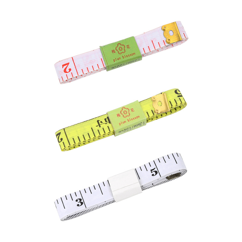 Spot wholesale 1.5 meters leather measure double-sided tape measure portable height tailor special measuring coat measure measuring three circumference soft ruler