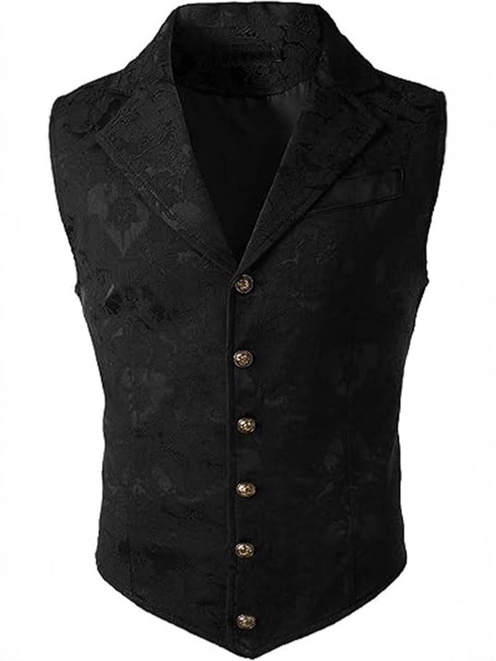 2025 Cross-Border Men's Business Suit Vest Fashion British Retro Vest Casual Suit Slim Vest