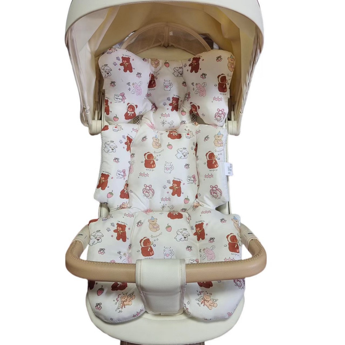 In-Stock Korean-Style Thickened Cotton Pad for Baby Strollers, Breathable, Multi-Level Adjustable, Baby High Chair Pad, Stroller Pad, Pushchair Pad