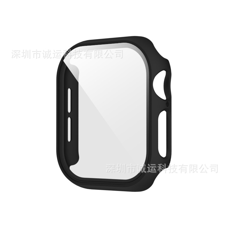 For Apple Watch Case 46mm Button PC Tempered Case Frosted Case Film Integrated applewtach10 Protective Case
