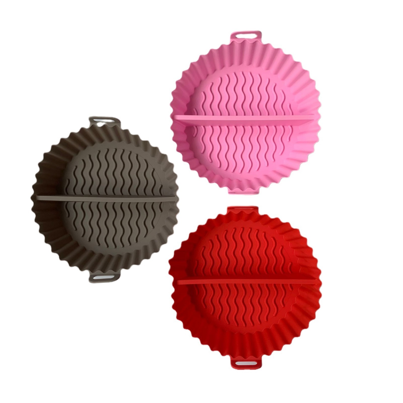 миска для фритюрницы из силикона новая разделенная силиконовая форма для выпечки складная форма для выпечки в фритюрнице