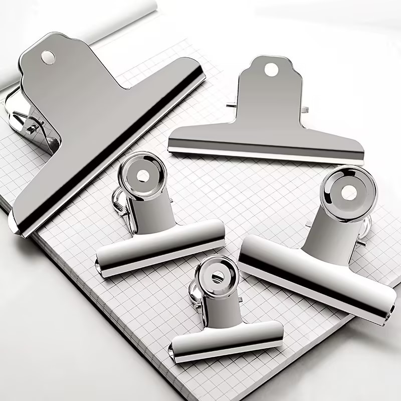Универсальная клипса для документов, стальная, большого и маленького размера