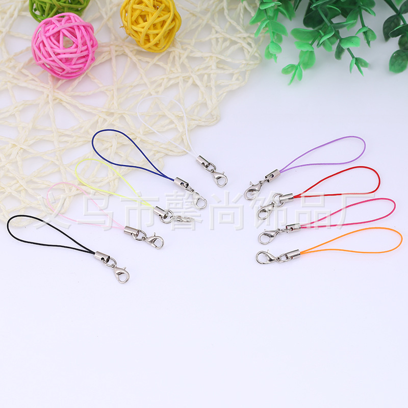 Лобстер-карман для мобильного телефона, длина 12 мм, цветной шнурок для мобильного телефона