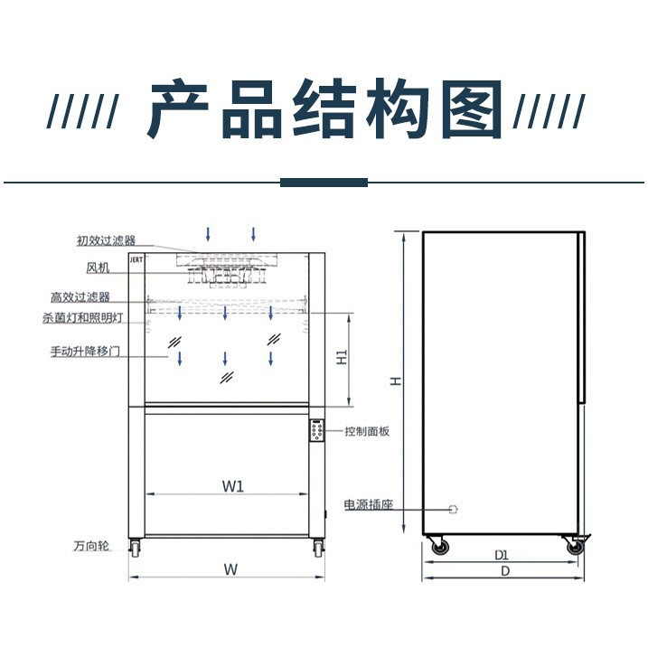 Class 100 Clean Ultra-Clean Operating Table Purification Workshop Scientific Research Experiment Single-Person Single-Sided Vertical Flow Ultra-Clean Workbench