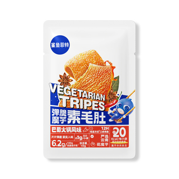 Shark Fit Wholesale Source Factory Spicy Snacks Vegetarian Meat Vegetarian Nostalgic Casual Snacks Commercial Konjac Vegetarian Tripe