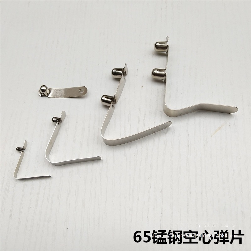 Пружинная листовая полая одношарнирная никелированная пряжка, односторонняя и двухсторонняя телескопическая трубка, внутренняя позиционирующая пряжка