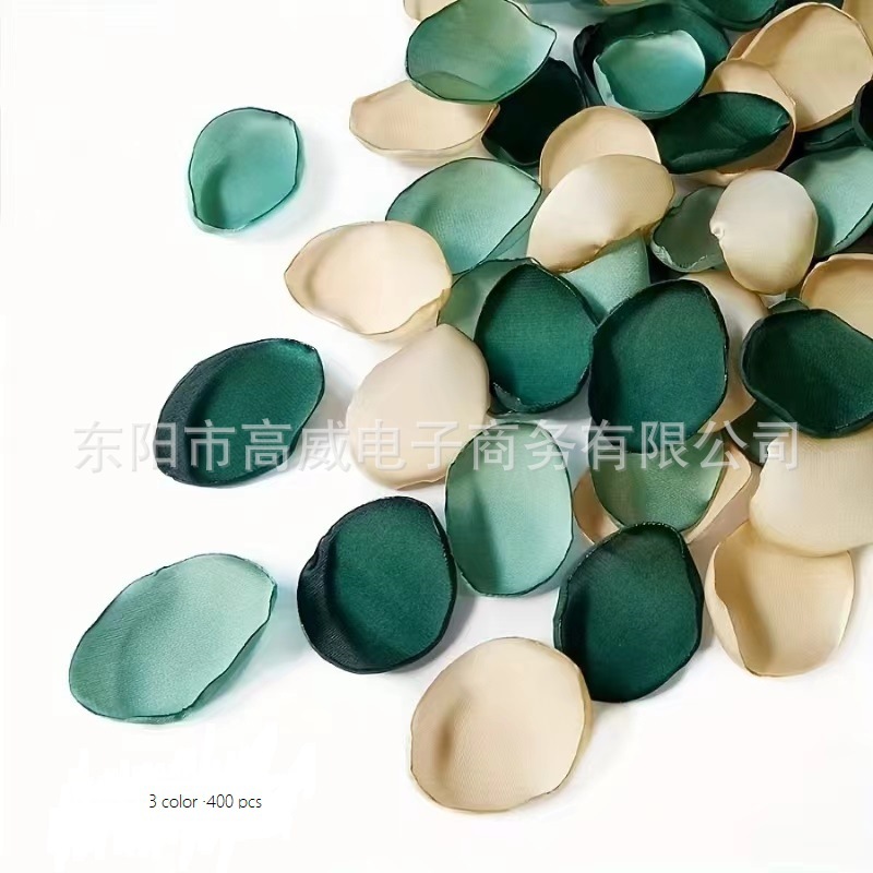Amazon's Hot-Selling Hot-Edged Silk Rose Petals Wedding Holiday Party Decoration Handmade Simulated Petals 400P